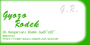 gyozo rodek business card